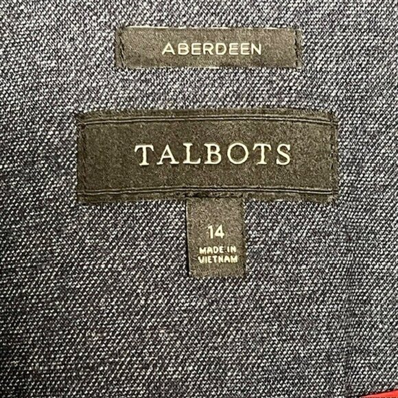 Talbots Aberdeen Twill Pique Knit Blazer - Denim Blue - 14 - Picture 8 of 12